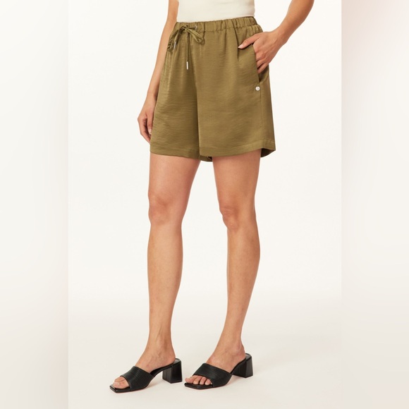 SCOTCH & SODA Satin easy drawstring shorts martini olive - Picture 4 of 7